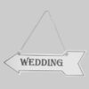 Flèche directionnel en bois mariage "Wedding"
