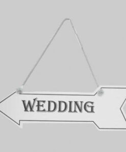 Flèche directionnel en bois mariage "Wedding"