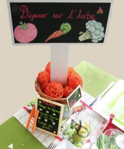 Location Panneau piquet ardoise gris H45cm