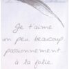 Chemin de table "Je t'aime" Amour blanc gris 5M