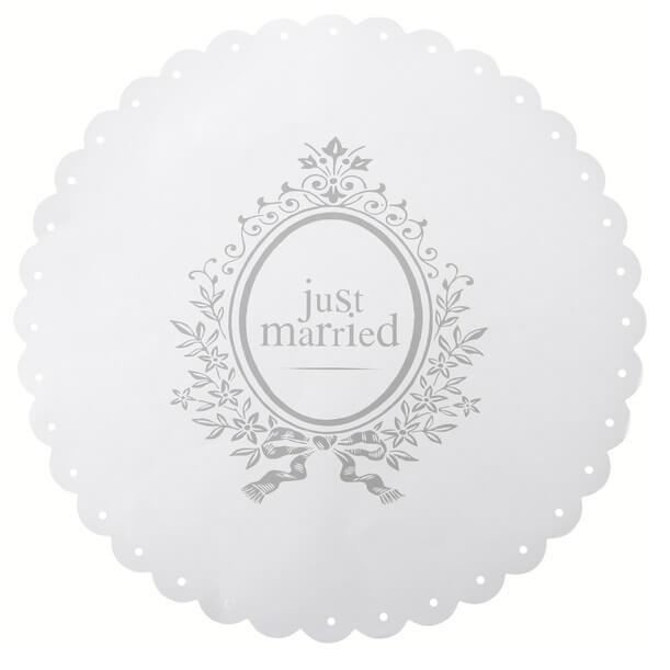 6 sets de table napperons Just Married table mariage 6 sets de table napperons Just Married table mariage