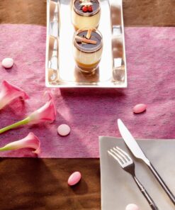 Chemin de table jetable intissé ROSE 10M 30cm