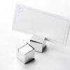 Marque place design cube argent porte menu