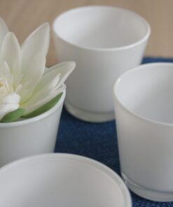 Location vase photophore bougeoir vase blanc H7,5cm