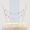Cake topper Mini fanion gâteau mariage Just Married