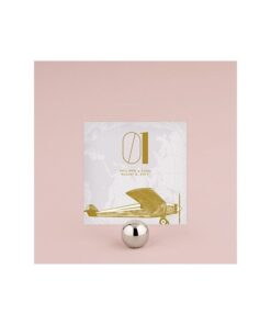 Les 8 Support marque place boule design argent