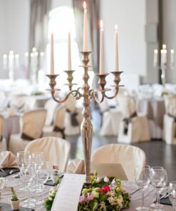 Location Chandelier 5 branches H 80cm argent