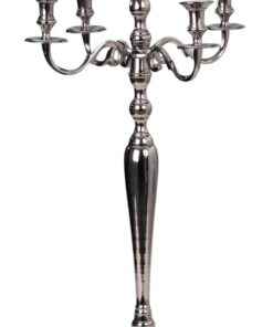Location Chandelier 5 branches H 80cm argent