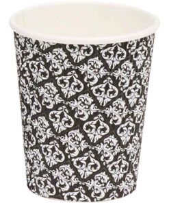 50 gobelet carton noir baroque 10cl vin chaud café expresso