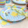 8 assiettes jolis poussins vaisselle carton