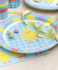 8 assiettes jolis poussins vaisselle carton