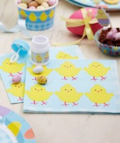 20 serviettes jetables en papier Poussins