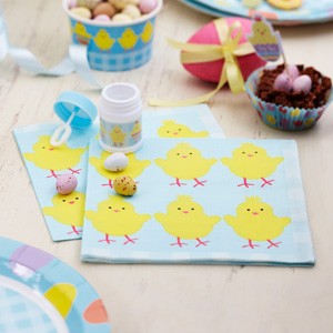 20 serviettes jetables en papier Poussins 20 serviettes jetables en papier Poussins