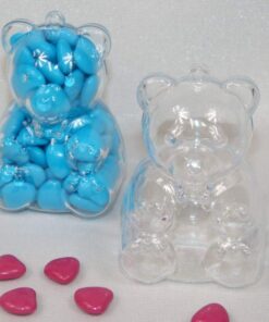 Bonbonnière ourson transparent plexi pvc