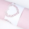 10 ronds de serviette mariage Vintage Romance Coeur