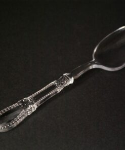 10 Grande cuillère transparente design baroque pelle bonbons