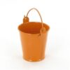 Petits seaux à dragées pot en métal orange