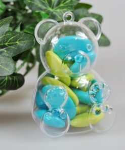 Bonbonnière ourson transparent plexi pvc