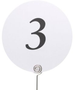 Cartes numeros de table ronds 1-12