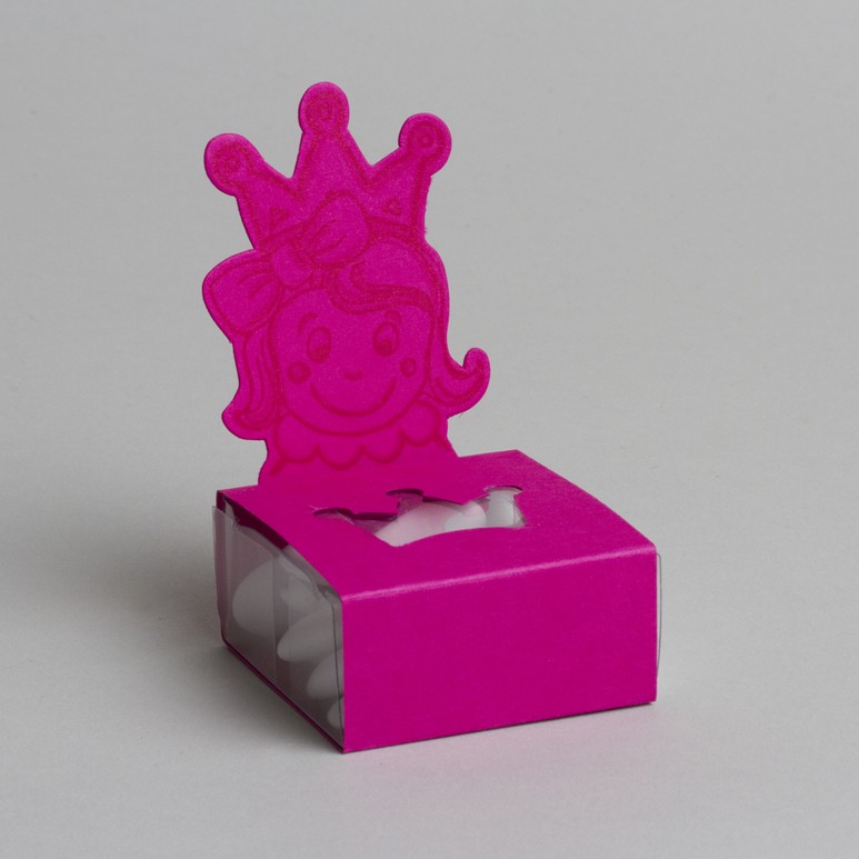 10 Boîte à dragées carré Princesse baptême rose fuchsia 10 Boîte à dragées carré Princesse baptême rose fuchsia