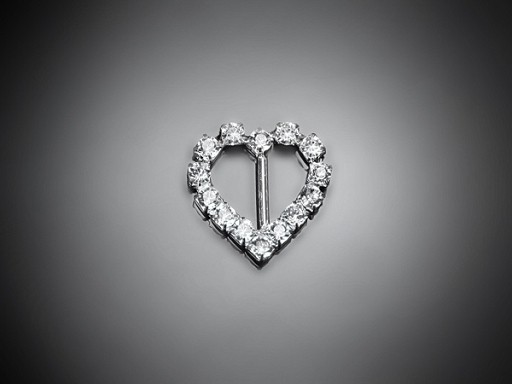 2 petites boucle attache strass diamant coeur breloque 2 petites boucle attache strass diamant coeur breloque