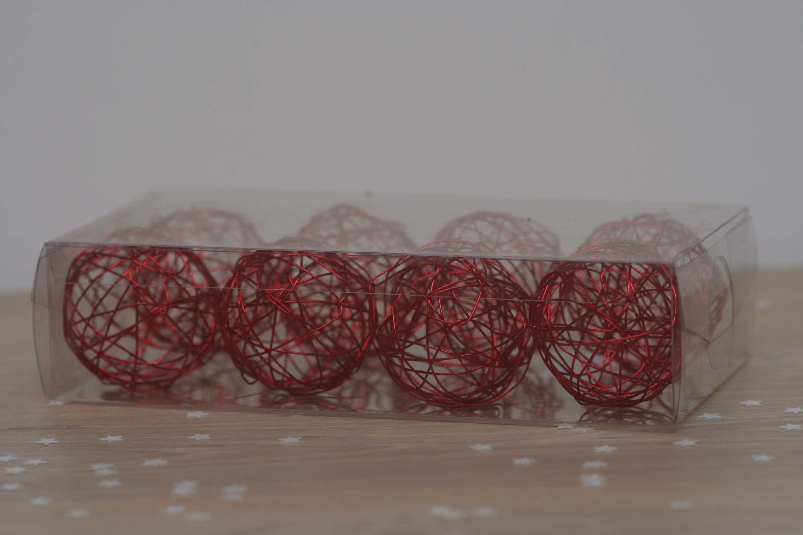 Boule deco metal 6 cm rouge (x 6) Boule deco metal 6 cm rouge (x 6)