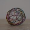Boule deco métal multicolore 5 cm (x4)