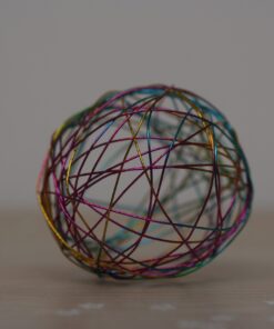 Boule deco métal multicolore 5 cm (x4)