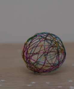 Boule deco métal multicolore 5 cm (x4)
