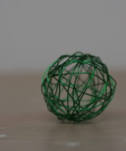 Boule deco métal verte 3 cm (x 20)