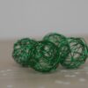 Boule deco métal verte 3 cm (x 20)