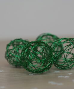 Boule deco métal verte 3 cm (x 20)