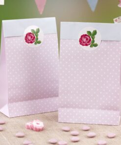 5 pochettes cadeau DIY vintage rose shabby