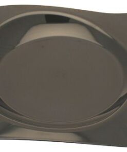 12 assiette design noir en plastique vaisselle reutilisable