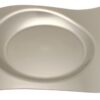 12 assiette plastique design gris argent