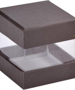 6 mini boîte cube dragées cadeau noir