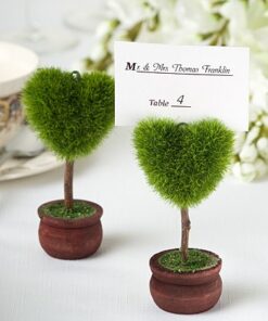 Porte menu nom table mini arbuste coeur nature