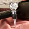 Cadeau invité Bouchon bouteille coeur cristal