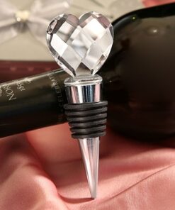 Cadeau invité Bouchon bouteille coeur cristal