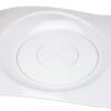 12 assiettes design vague plastique transparent