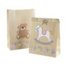 5 pochettes cadeaux cheval à bascule sachets baby shower