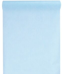 Chemin de table bleu ciel uni jetable intisse 10M
