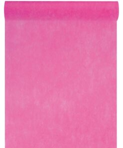 Chemin de table marron chocolat en intisse 10M
