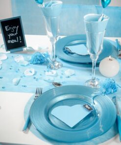Chemin de table marron chocolat en intisse 10M