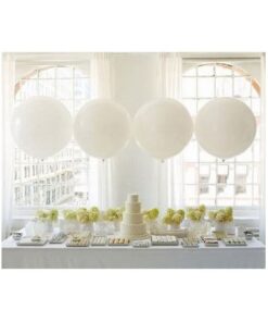 Ballon géant rond blanc, 1 mètre