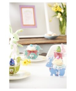 4 petits stands decoratifs lapin canard Paques