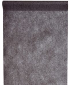 Chemin de table intissé noir 10M 30cm
