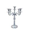 Chandelier 5 branches argent H35 cm