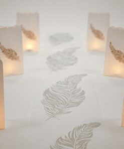 Lanterne mariage Photophore Plume (x6)