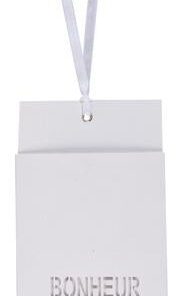 Menu carte Bonheur, blanc (x 6)